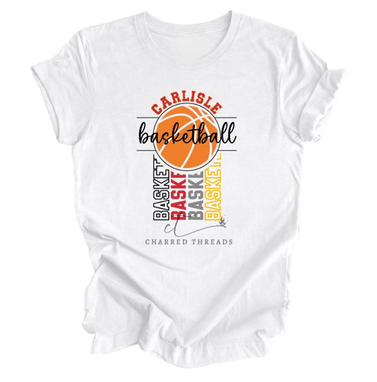 Vertical Bounce Carlisle Basketball Tee, Crewneck, or Hoodie | Infant–Adult Sizes | Black, Red, White, or Charcoal