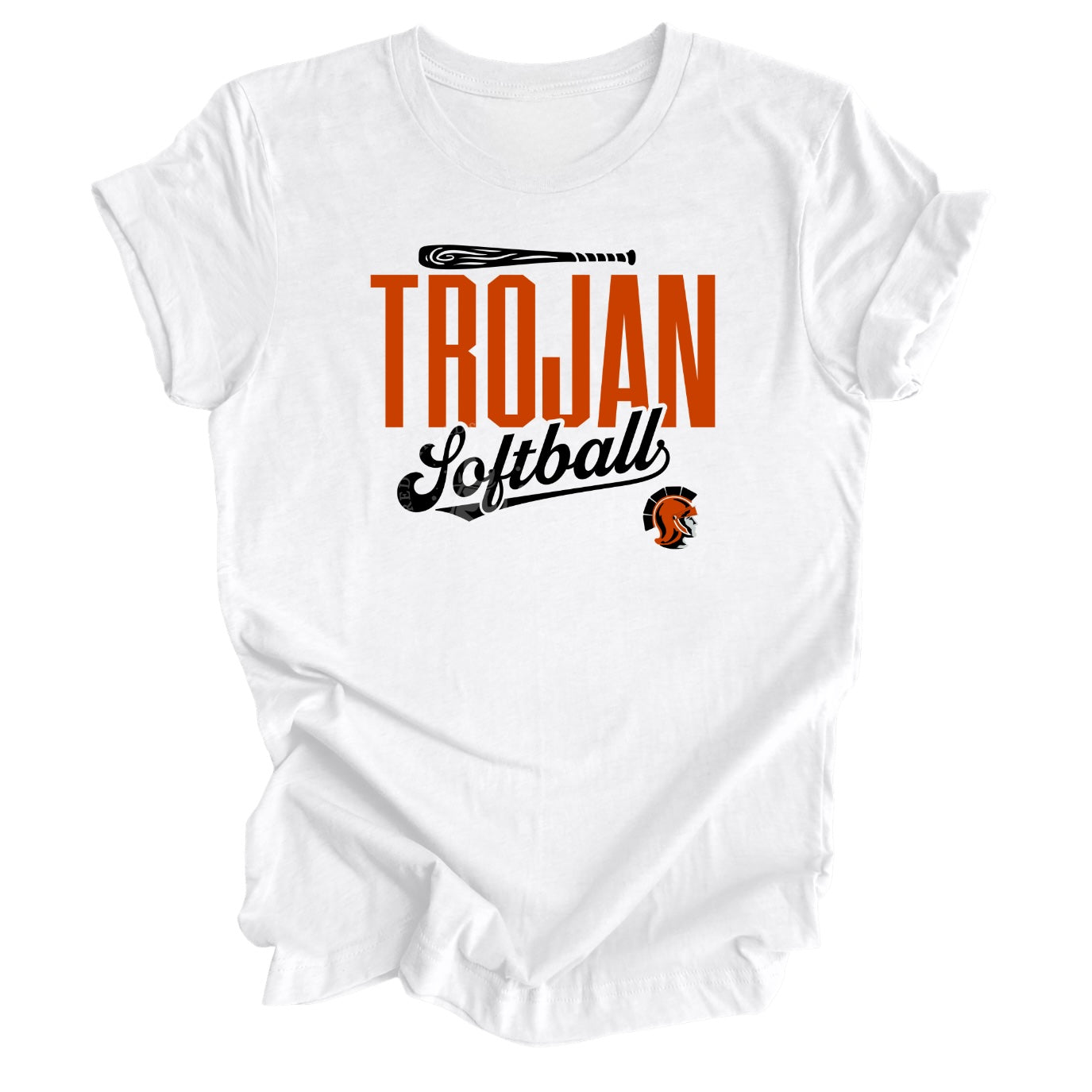 Pleasantville Trojans Softball Script Shirt | Vintage Softball Tee