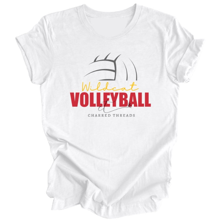 Wildcat Volleyball Arch Script Collection | Tee, Long Sleeve, Crewneck & Hoodie