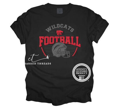 Carlisle Wildcats Football Tee, Crewneck, or Hoodie | Powercat Logo | Licensed Spirit Wear