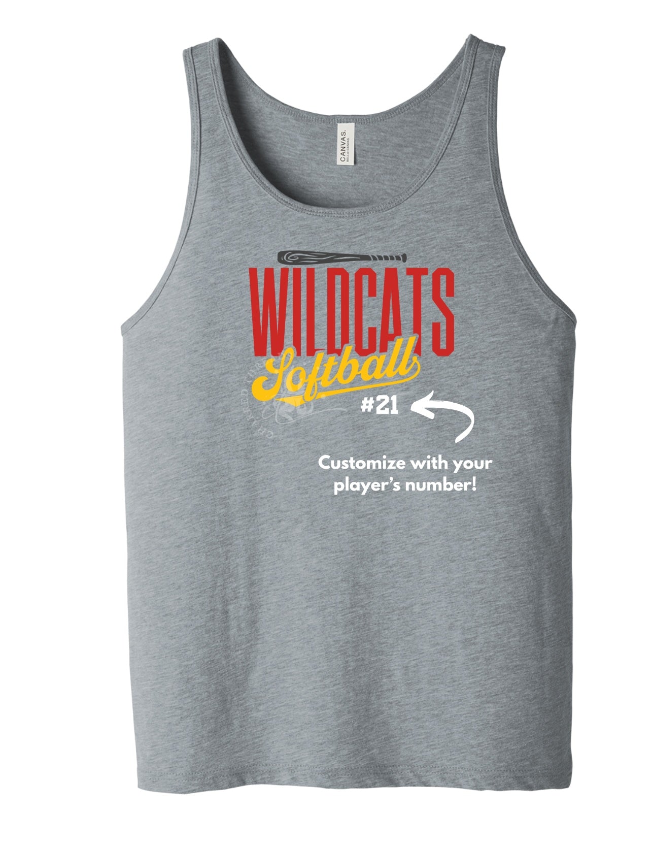 Carlisle Wildcats Softball Script Tank | Unisex Jersey Tank | Carlisle Game Day Tank