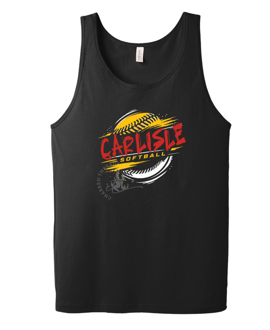 Carlisle Wildcats Softball Grunge Tank | Unisex Jersey Tank | Carlisle Game Day Tank