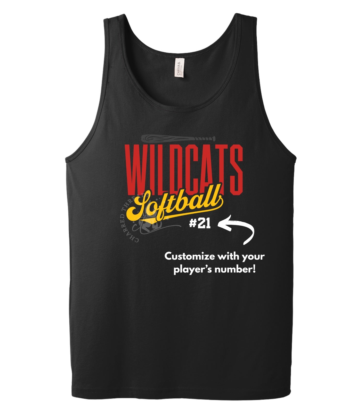 Carlisle Wildcats Softball Script Tank | Unisex Jersey Tank | Carlisle Game Day Tank