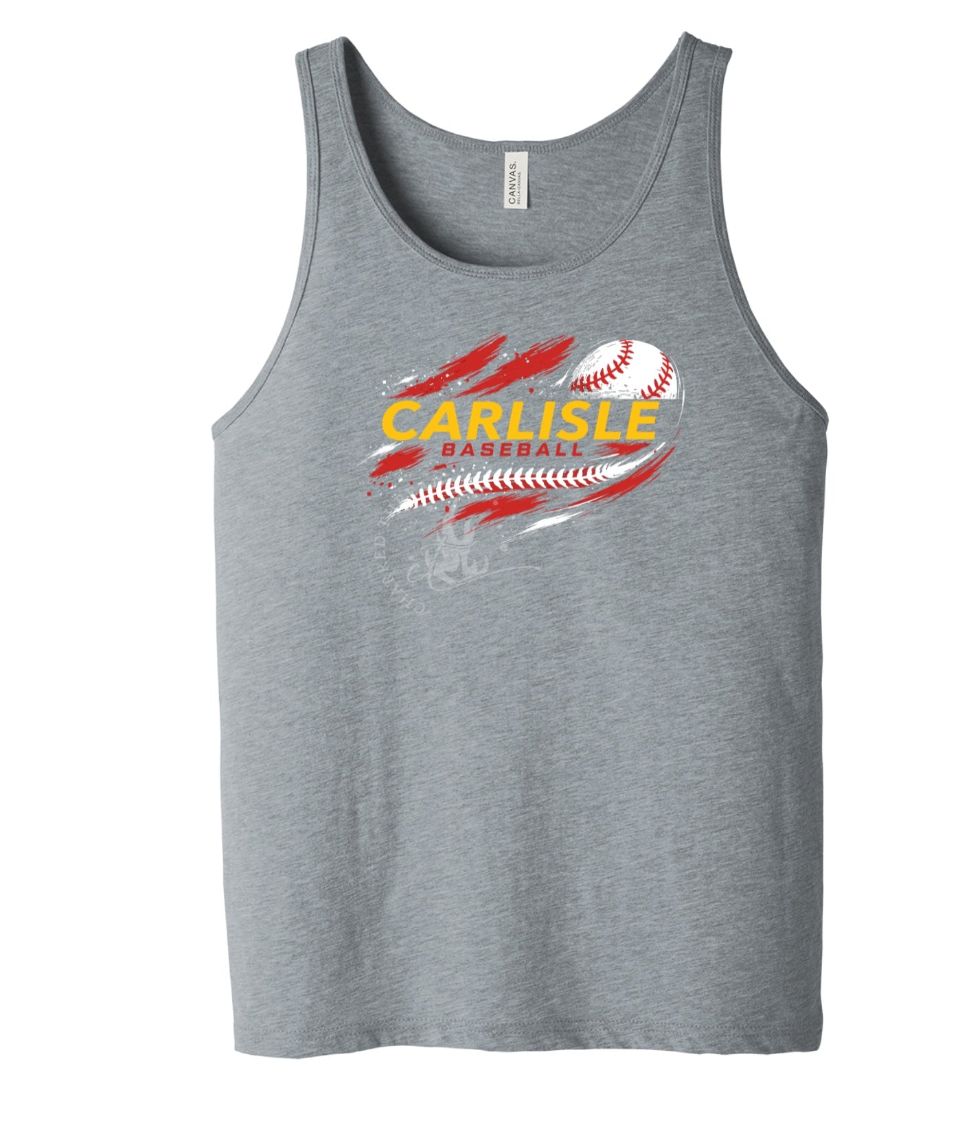 Carlisle Baseball Paint Stroke Tank | Unisex Jersey Tank | Carlisle Baseball Tank