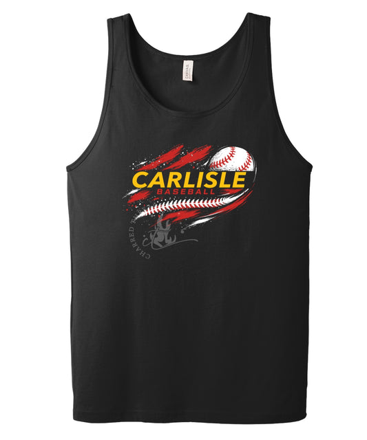 Carlisle Baseball Paint Stroke Tank | Unisex Jersey Tank | Carlisle Baseball Tank