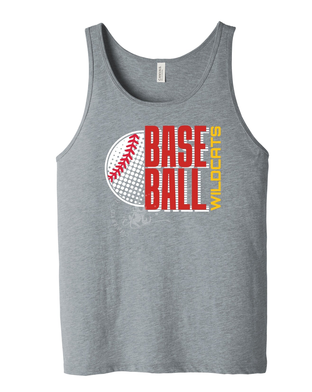 Carlisle Halftone Baseball Circle Tank | Unisex Jersey Tank | Carlisle Baseball Tank