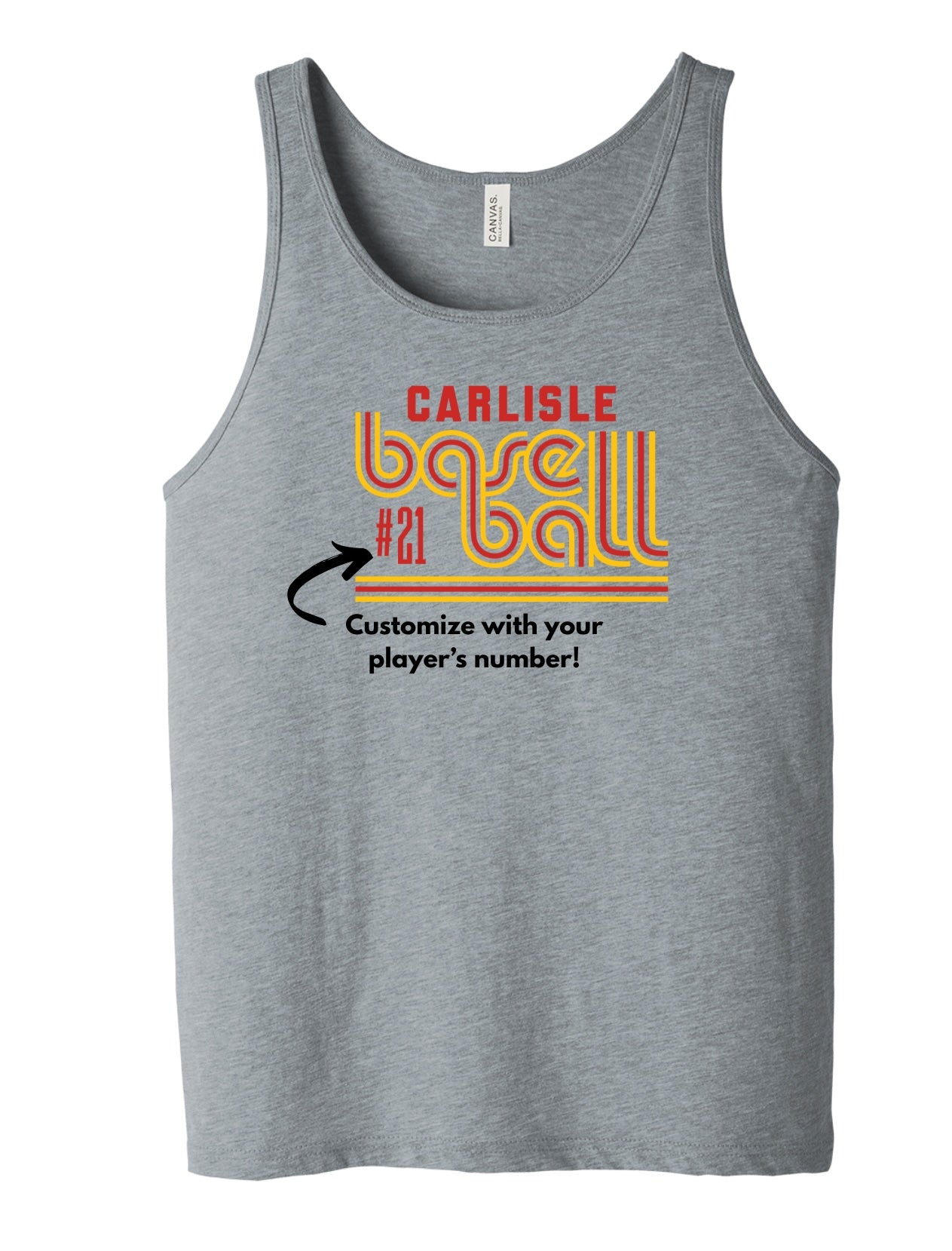 Carlisle Retro Baseball Tank | Unisex Jersey Tank | Carlisle Baseball Tank