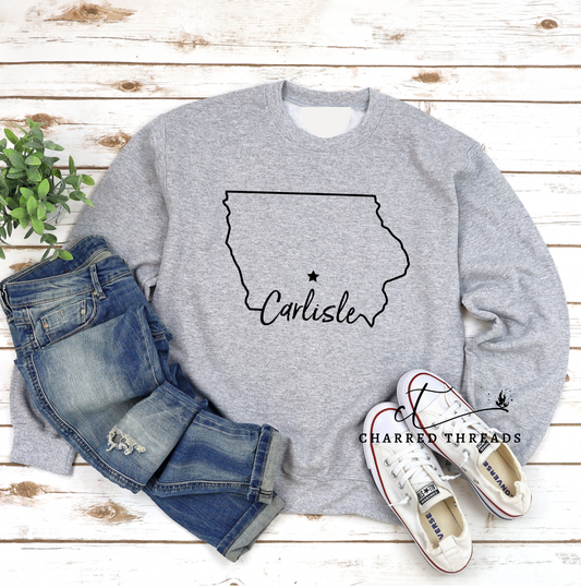 *YOUTH* Carlisle Hometown Pride Short Sleeve Graphic Crewneck Sweatshirt