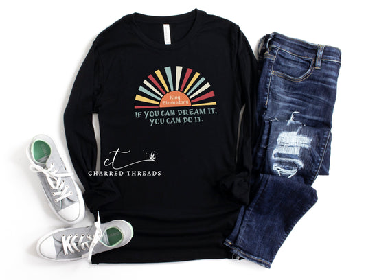 2023 King Elementary Dream Retro Long Sleeve Shirt