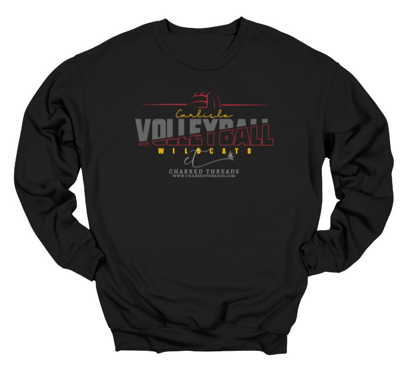 Carlisle Wildcats Split Letter Volleyball Collection | Tee, Long Sleeve, Crewneck & Hoodie