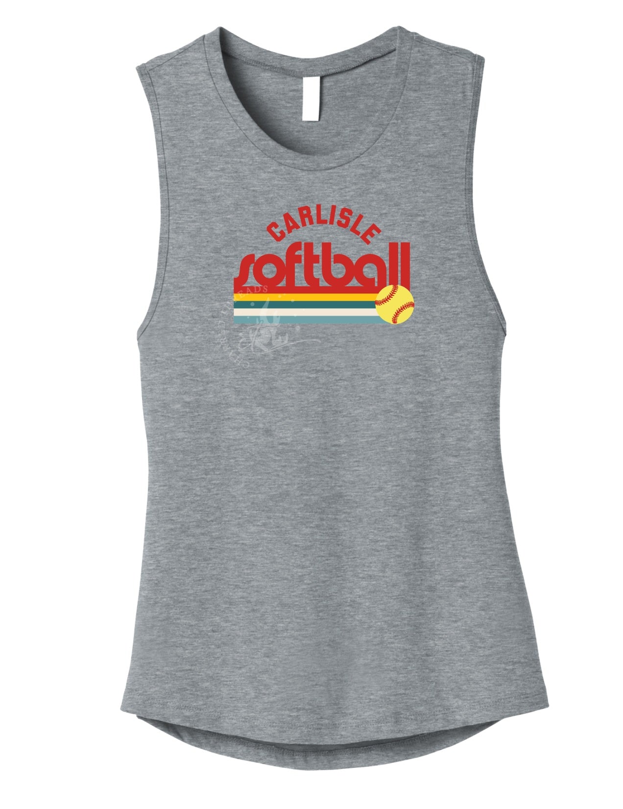Carlisle Wildcats Retro Softball Muscle Tank | Women’s Game Day Tank