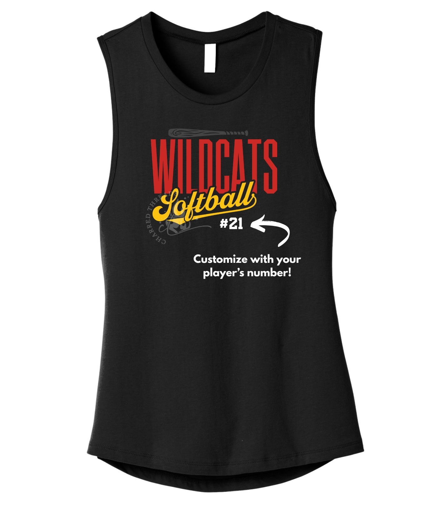 Carlisle Wildcats Softball Script Muscle Tank | Women’s Game Day Tank