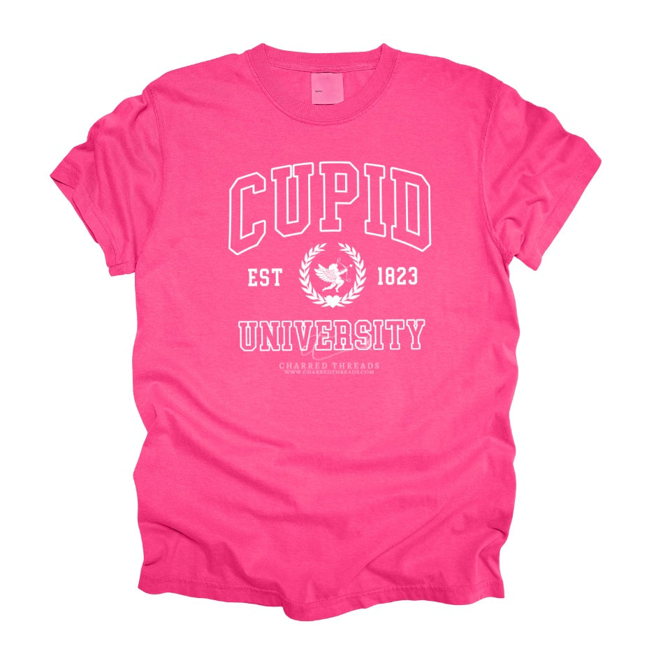 Cupid University Graphic Tee & Crewneck Sweatshirt