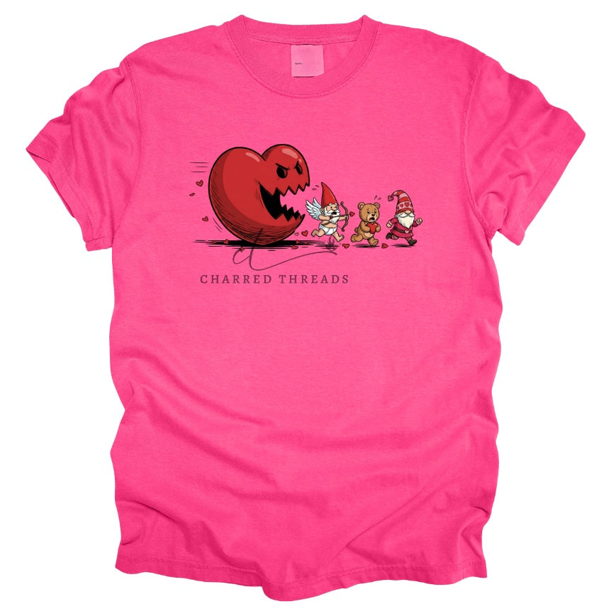 Pac-Man Valentine Tee & Crewneck – Funny Love Graphic