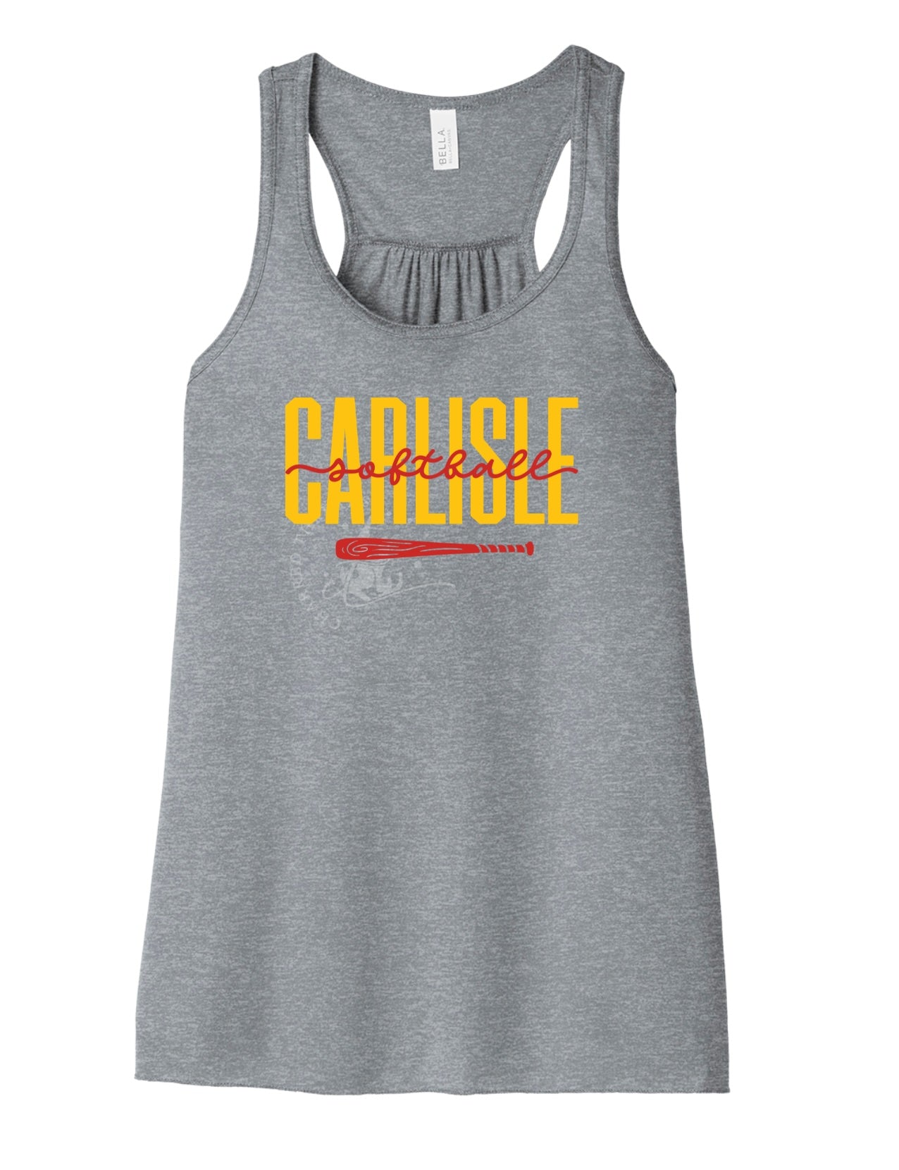 Carlisle Wildcats Softball Flowy Racerback Tank | Women’s Softball Tank