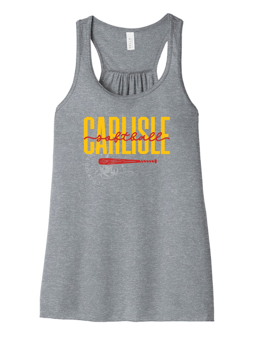 Carlisle Wildcats Softball Flowy Racerback Tank | Women’s Softball Tank