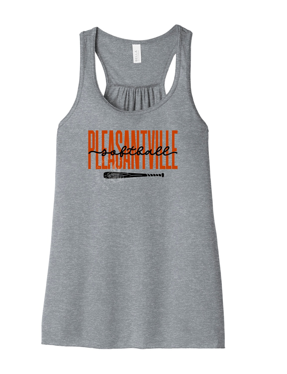Pleasantville Trojans Softball Flowy Racerback Tank | Women’s Softball Tank