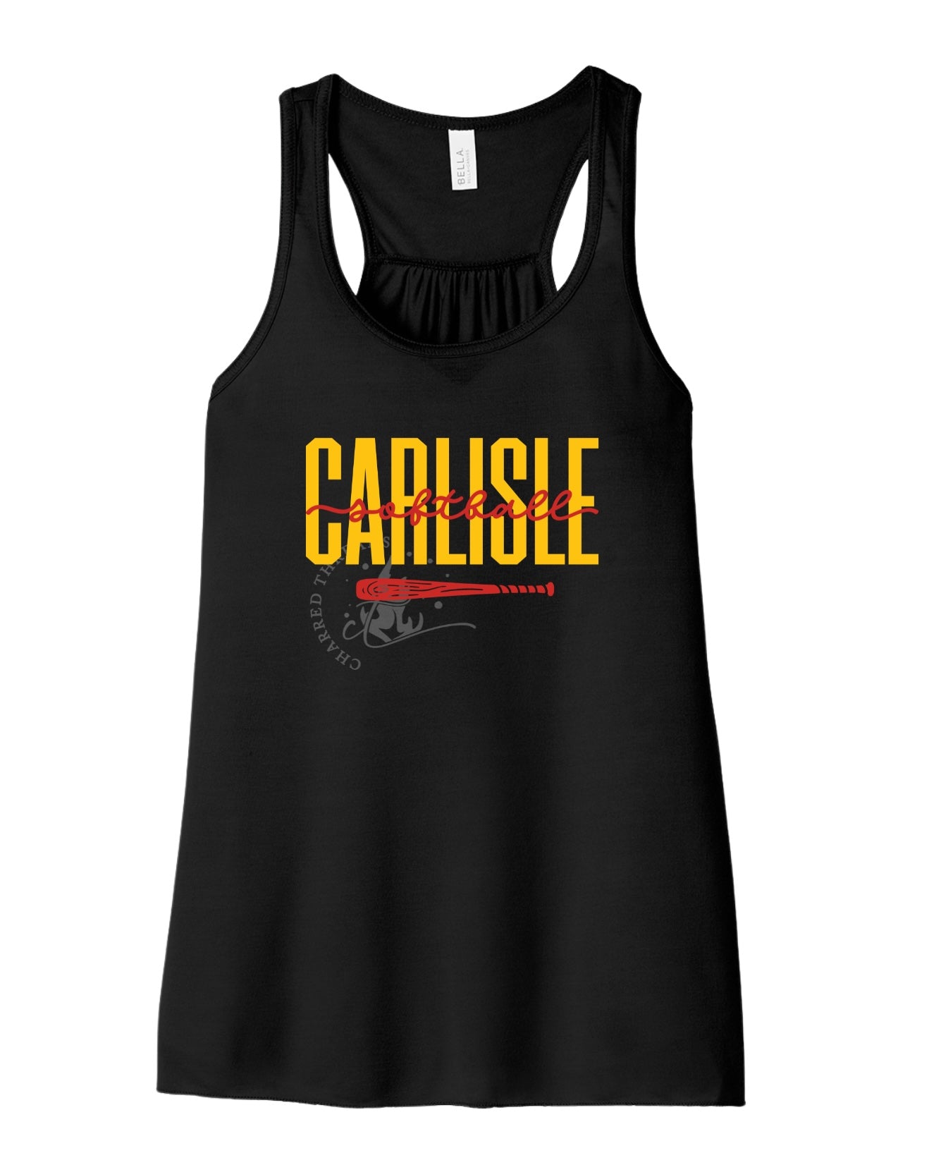 Carlisle Wildcats Softball Flowy Racerback Tank | Women’s Softball Tank