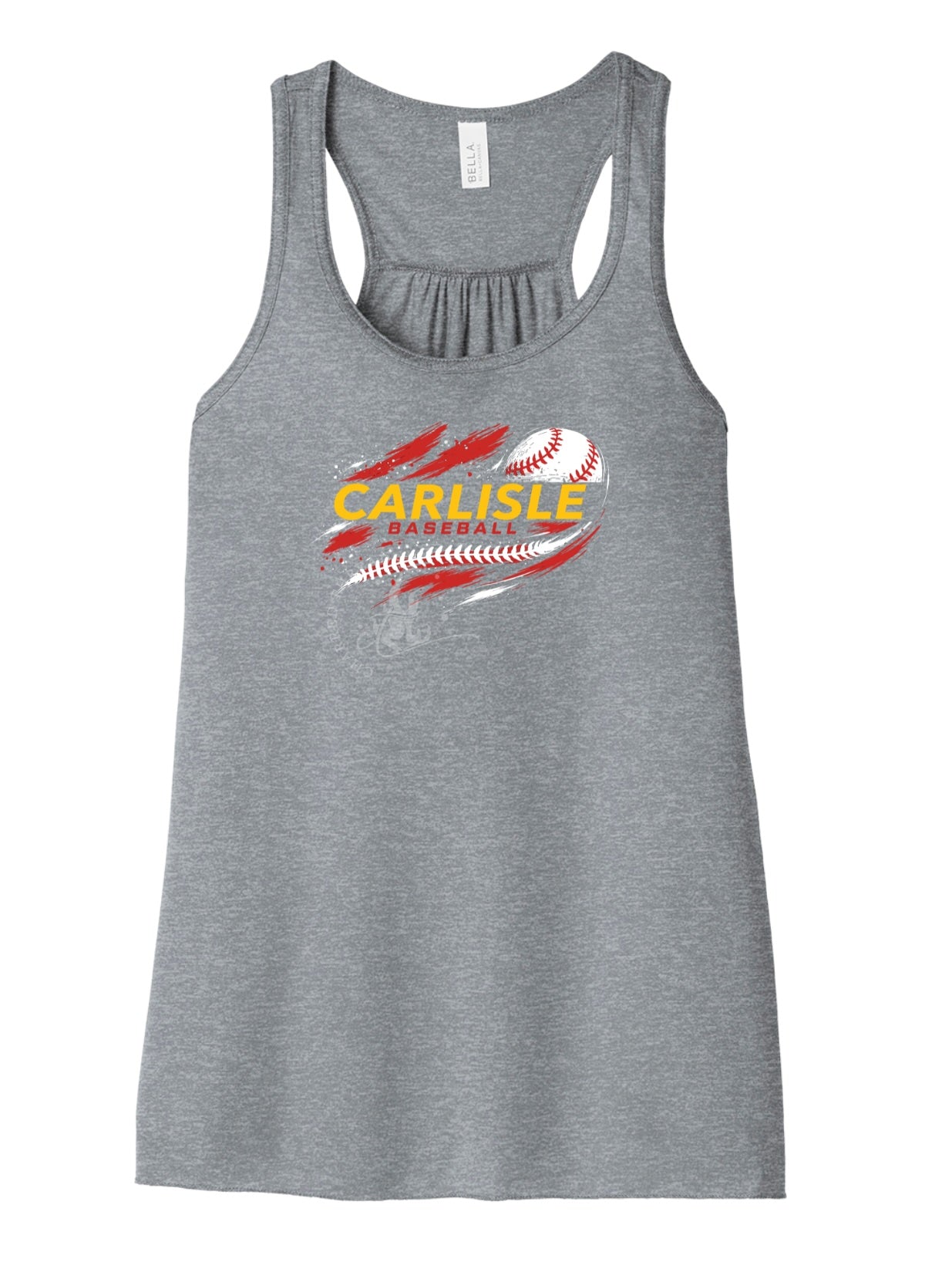 Carlisle Baseball Paint Stroke Flowy Racerback Tank | Women’s Baseball Tank