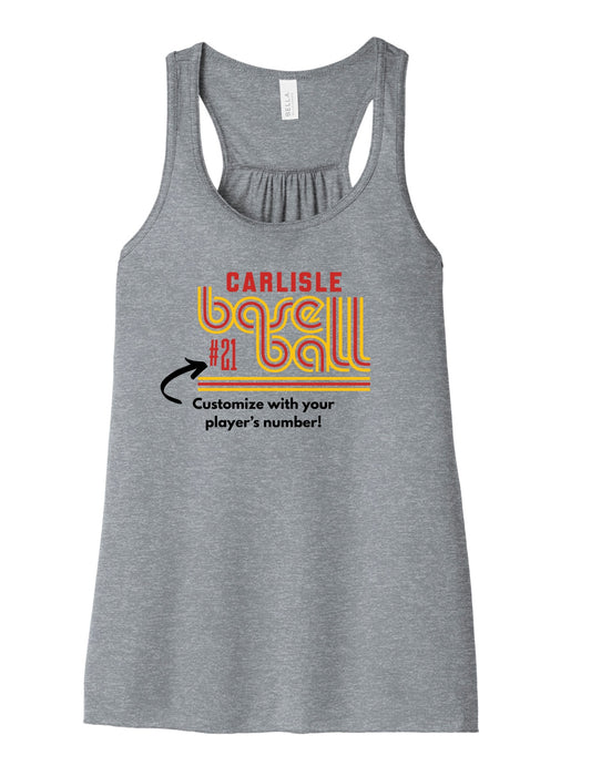 Carlisle Retro Baseball Flowy Racerback Tank | Women’s Baseball Tank
