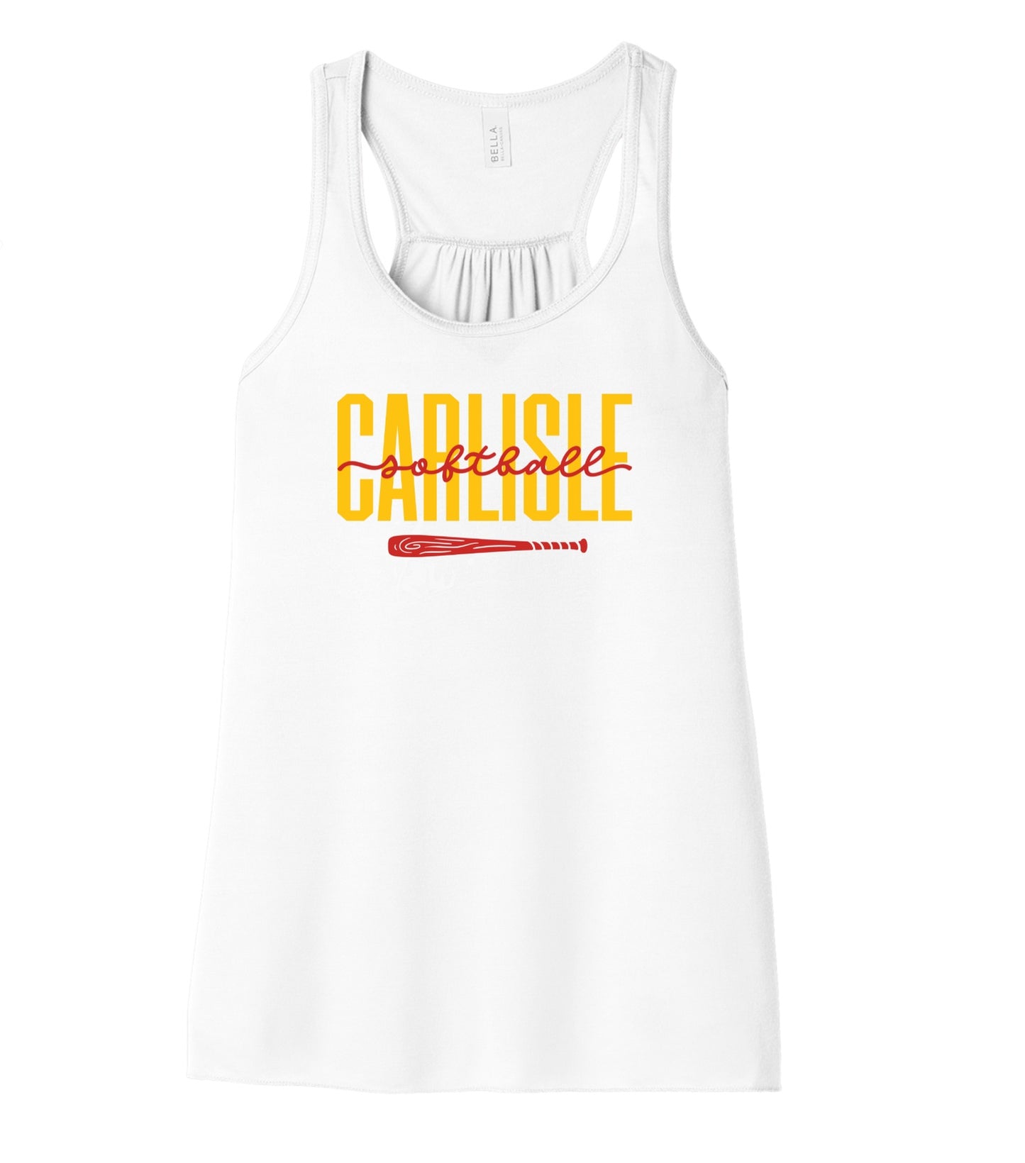 Carlisle Wildcats Softball Flowy Racerback Tank | Women’s Softball Tank