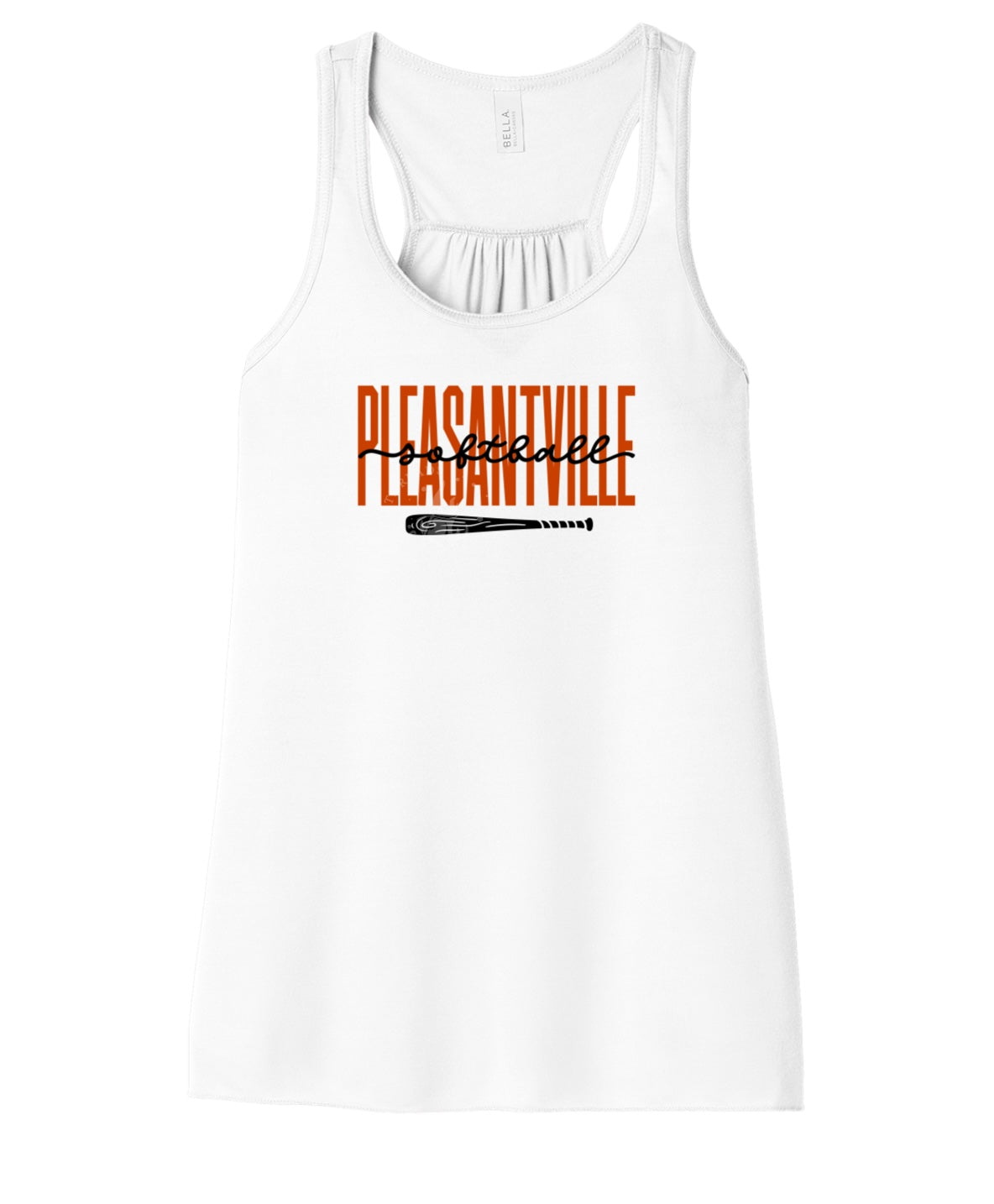 Pleasantville Trojans Softball Flowy Racerback Tank | Women’s Softball Tank