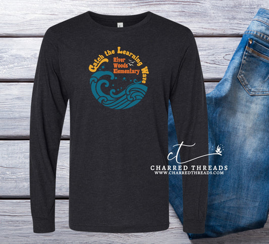 2024 River Woods Elementary Catch the Learning Wave Long Sleeve Shirt