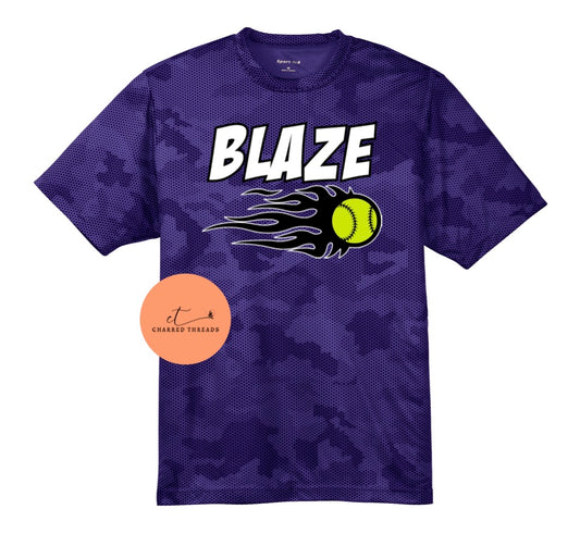 Blaze Softball Fan Gear CamoHex Short Sleeve Tee