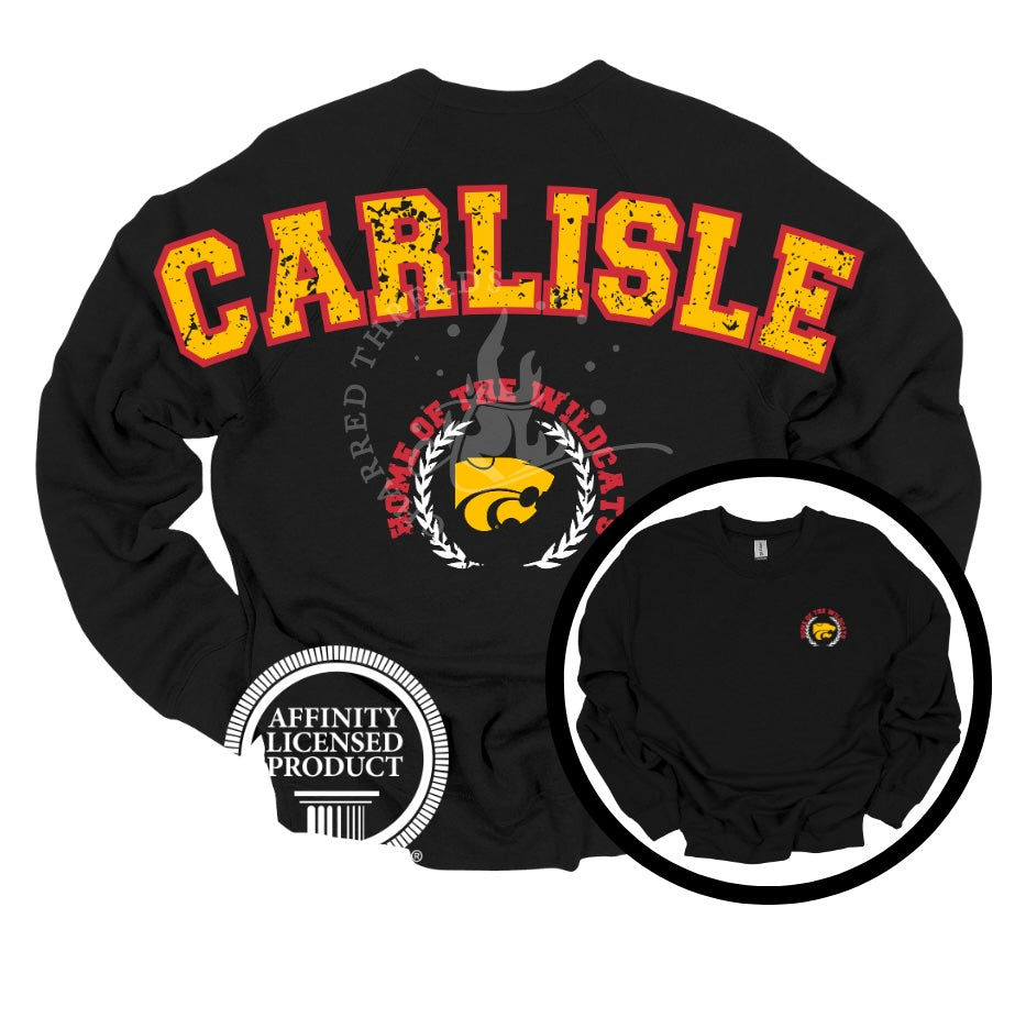 Carlisle “Home of the Wildcats” Vintage Spirit Jersey Crewneck