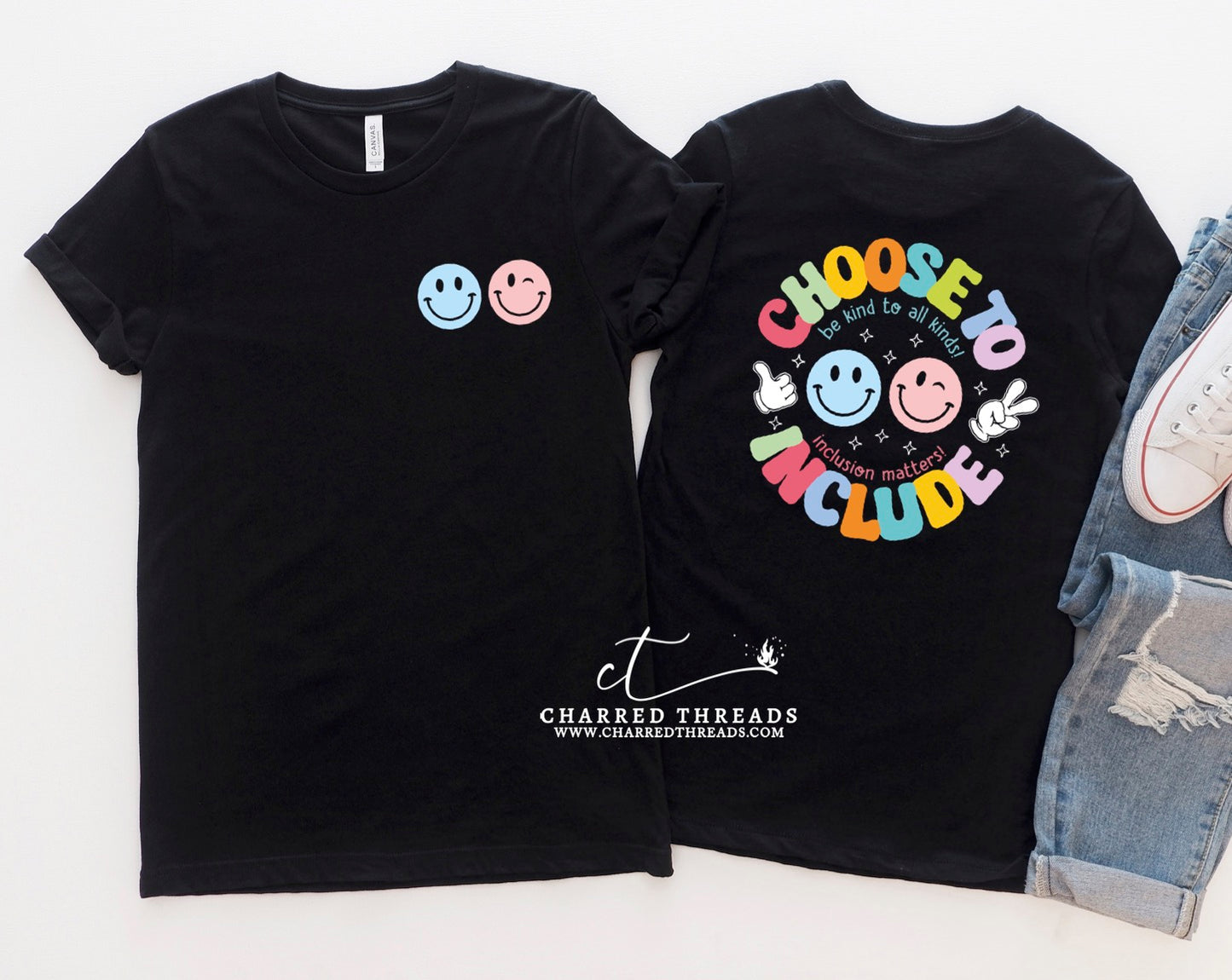 Choose to Include Smiley Face Short Sleeve Shirt