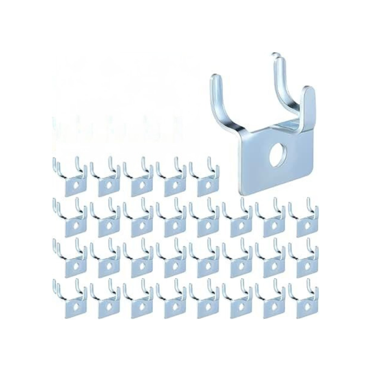 Box of 95 Pegboard Hooks Metal Prong Hook Peg Board for Hanging Hangers for Wall Picture Jewelry Display Tool