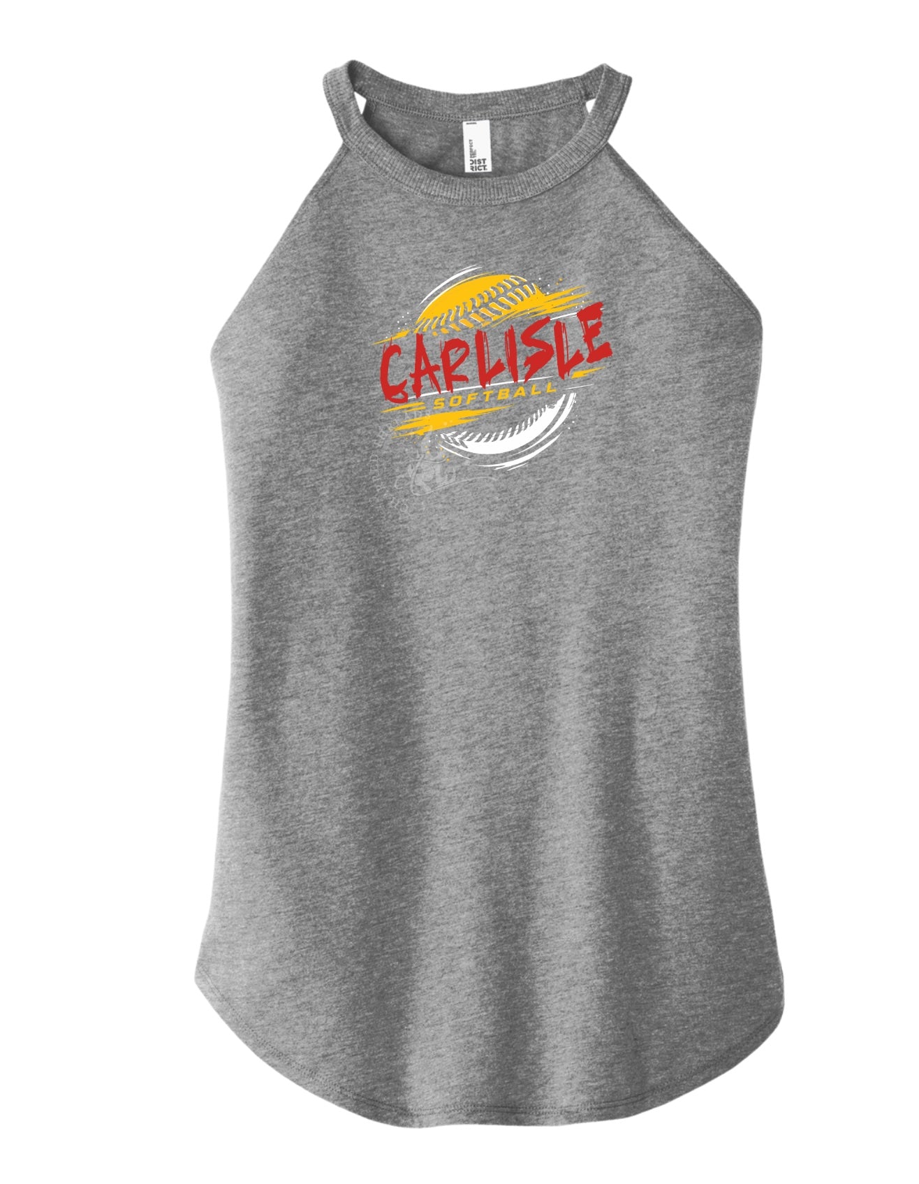 Carlisle Wildcats Softball Grunge Perfect Tri Rocker Tank | Women’s Carlisle Softball Tank