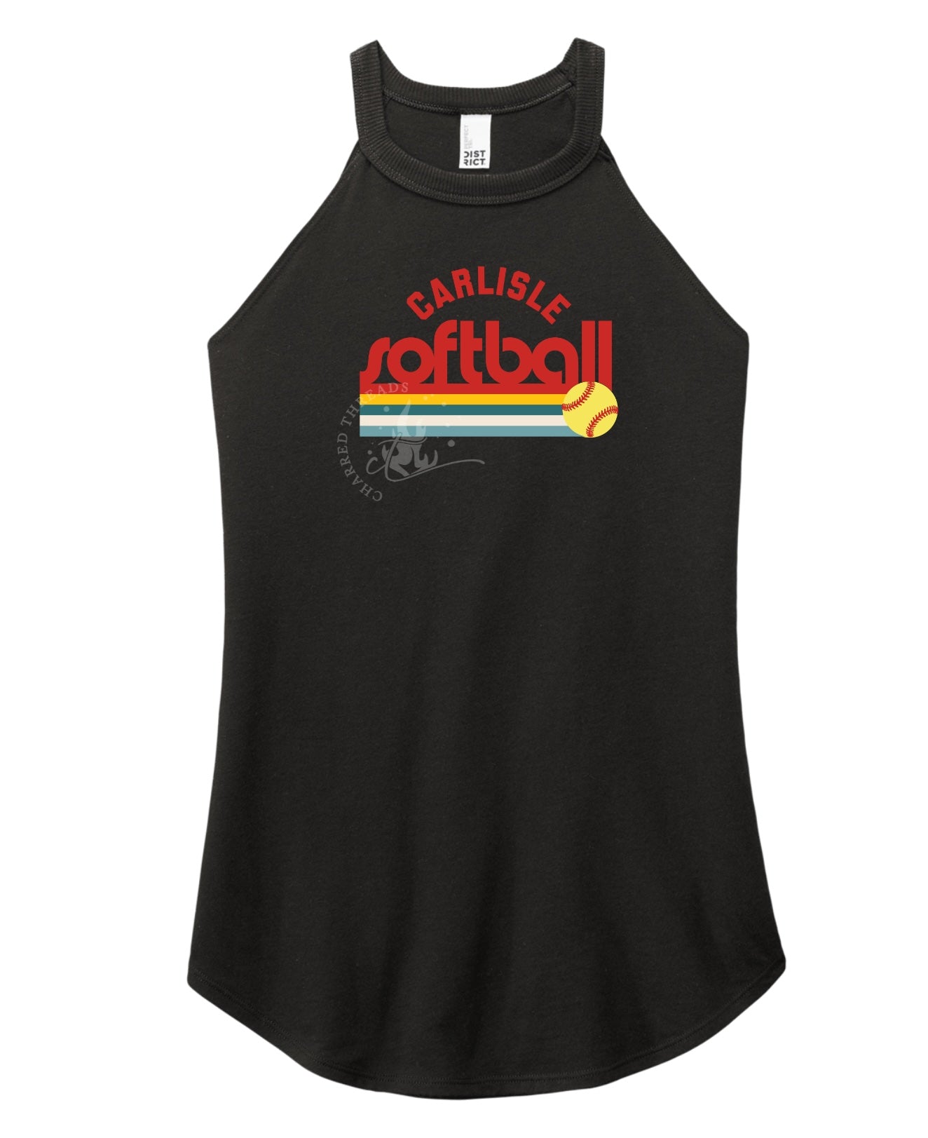 Carlisle Wildcats Retro Softball Perfect Tri Rocker Tank | Women’s Carlisle Softball Tank