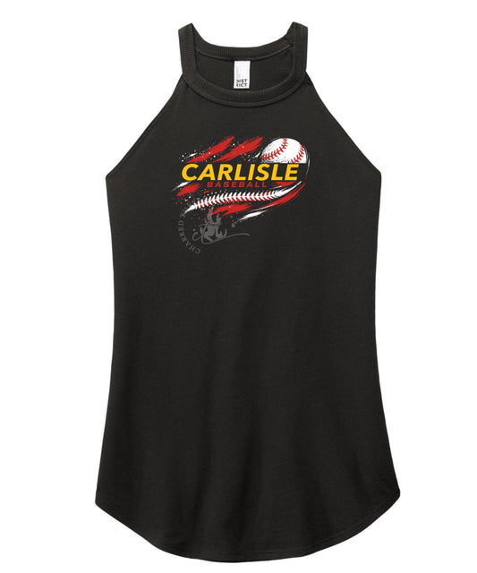 Carlisle Baseball Paint Stroke Perfect Tri Rocker Tank | Women’s Carlisle Baseball Tank