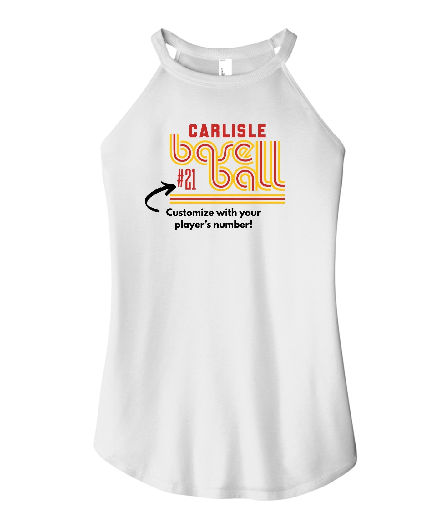 Carlisle Retro Baseball Perfect Tri Rocker Tank | Women’s Carlisle Baseball Tank
