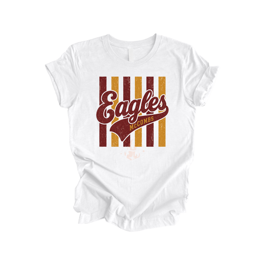 2026 McCombs Eagles Retro Stripe T-Shirt