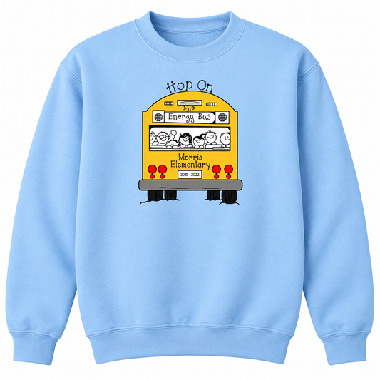 2021 Morris Elementary Hop on the Energy Bus Crewneck Sweatshirt