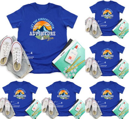 Let the {Grade Level} Adventure Begin Short Sleeve Graphic T-Shirt