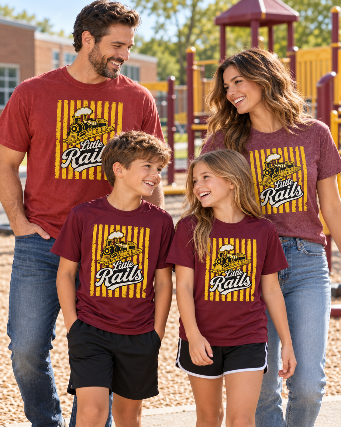 2026 Little Rails Train School Spirit Short Sleeve T-Shirt