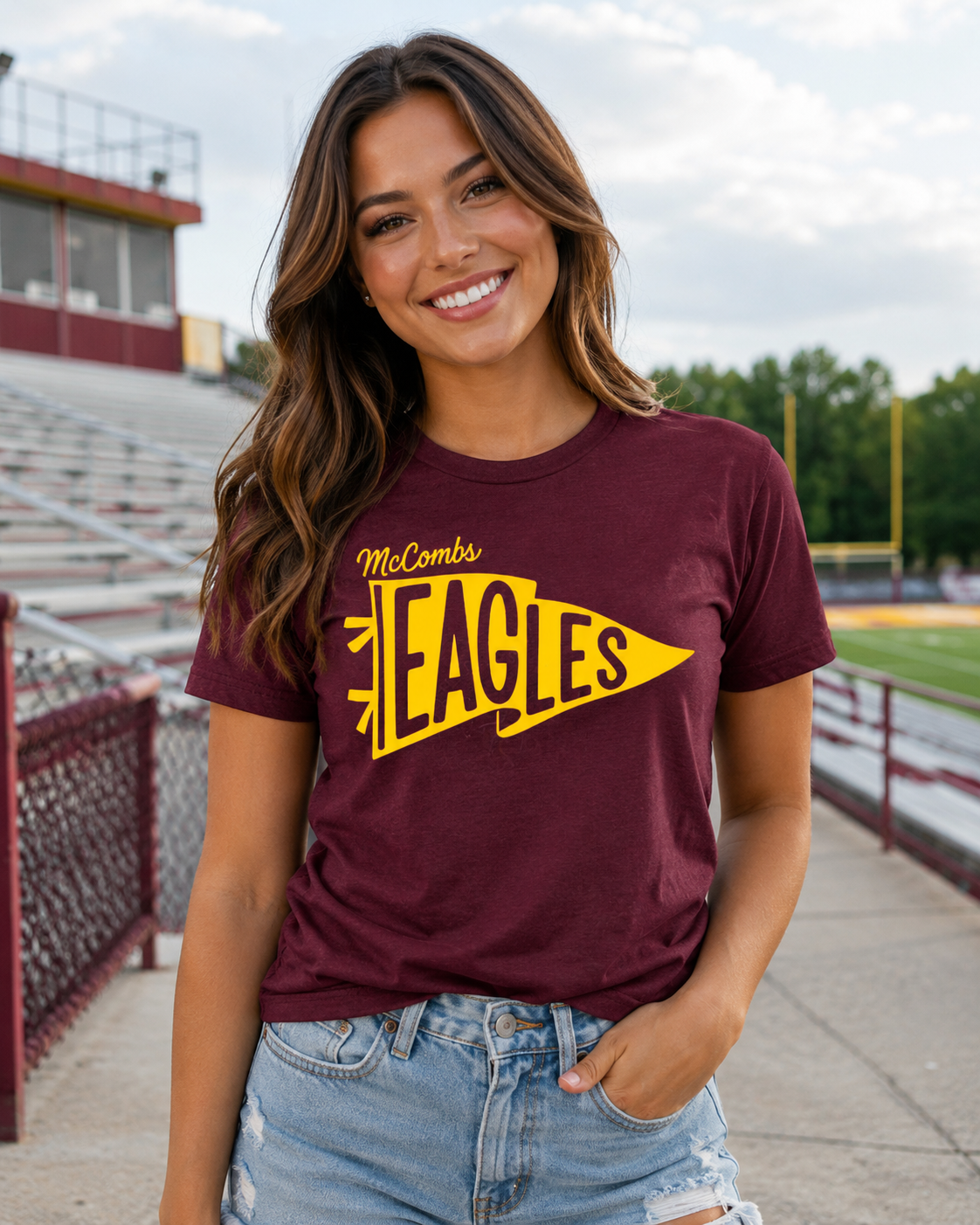 2026 McCombs Eagles Pennant T-Shirt
