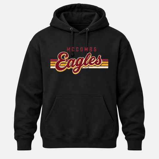2026 McCombs Eagles Retro Lines Hooded Sweatshirt