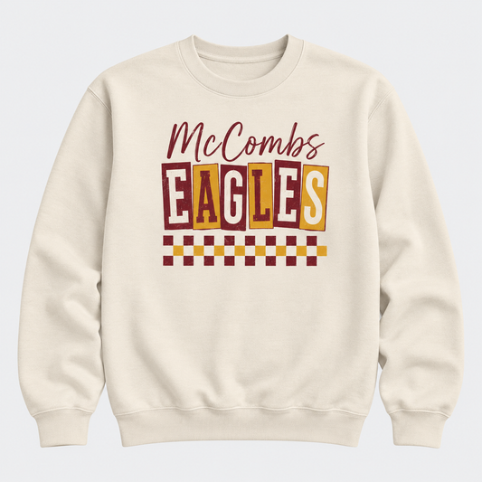 2026 McCombs Eagles Retro Spirit Crewneck Sweatshirt
