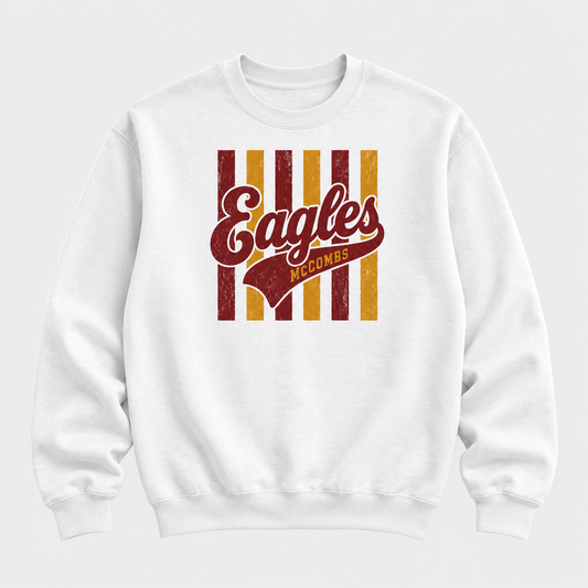 2026 McCombs Eagles Retro Stripe Crewneck Sweatshirt