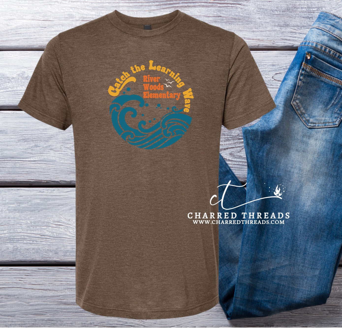 2024 River Woods Elementary Catch the Learning Wave Short Sleeve T-Shirt