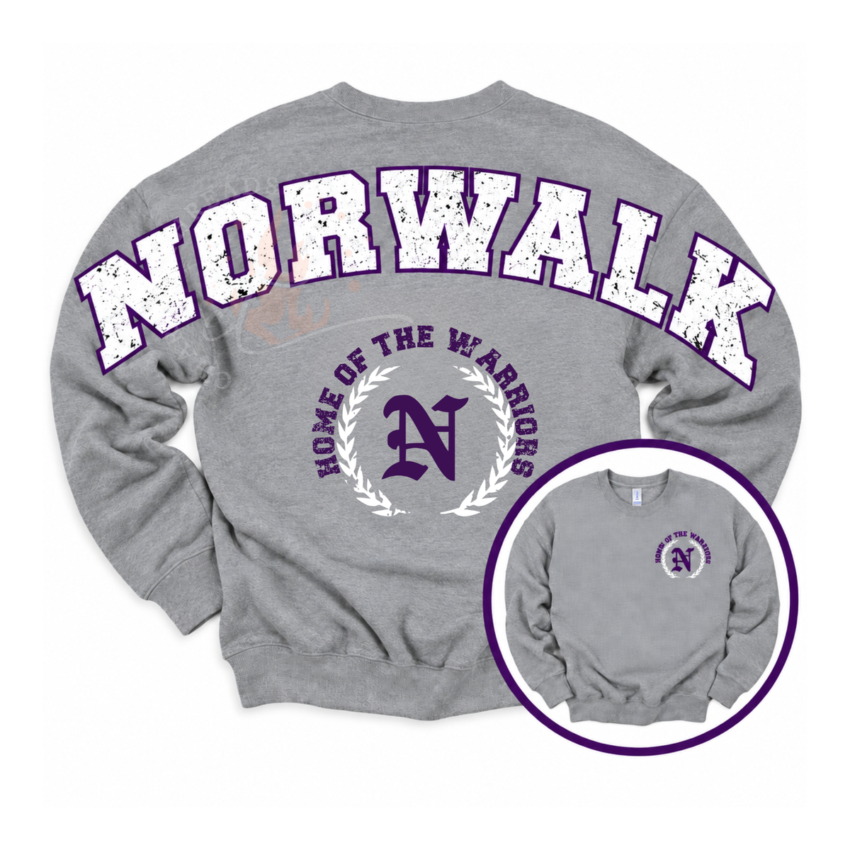 Norwalk “Home of the Warriors” Vintage Spirit Jersey Crewneck