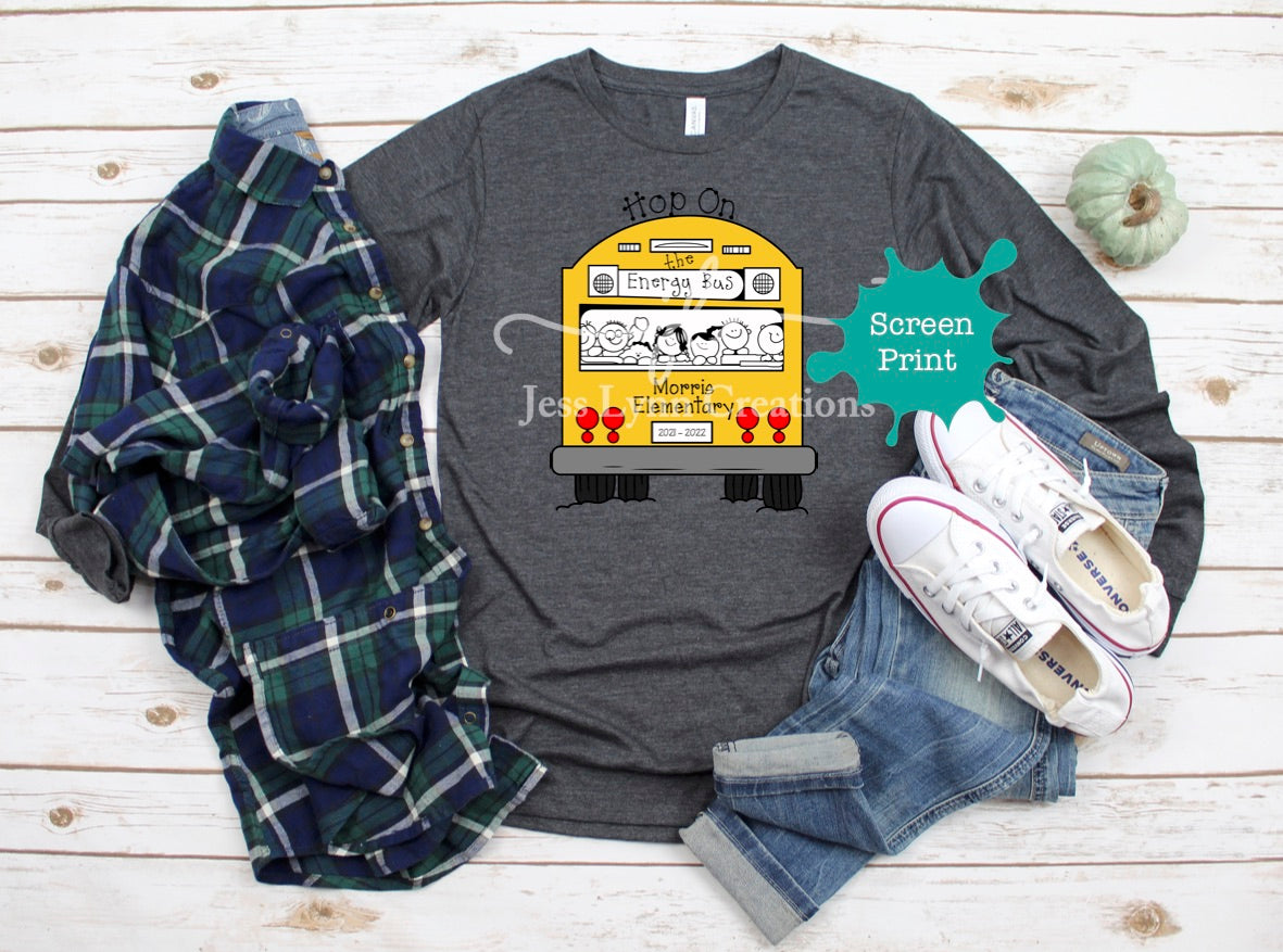 2021 Morris Elementary Hop On Energy Bus Long Sleeve Shirt