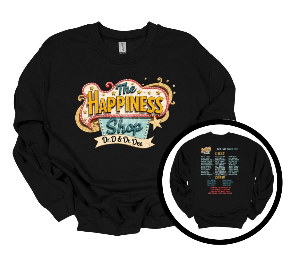 The Happiness Shop – Carlisle Middle School Spring Play Tee & Crewneck