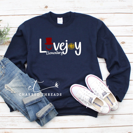 2024 Lovejoy Elementary Lincoln ALHS Graphic Crewneck Sweatshirt