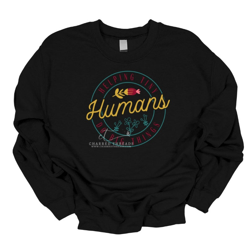 Helping Tiny Humans – Bold Folk Floral Tee & Crewneck