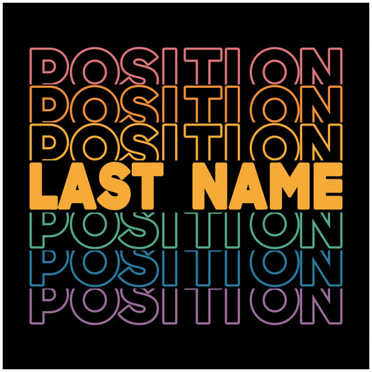 Personalized Name and Position Simple Short Sleeve Graphic Collection